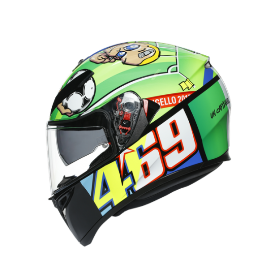 AGV ķivere K3 SV Rossi Mugello 2017 green 