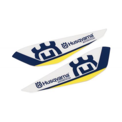 HUSQVARNA uzlīme roku sargiem LH/RH HQ Logo white/blue/yellow
