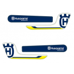 HUSQVARNA uzlīme roku sargiem LH/RH HQ Logo white/blue/yellow '16-'19