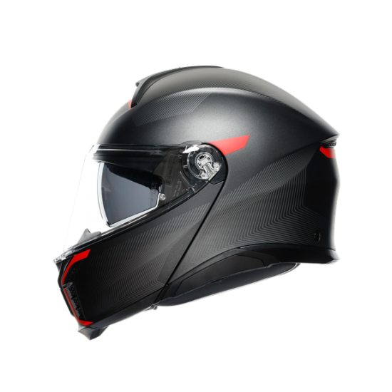 AGV ķivere Tourmodular Freequency matt gunmetal/red 