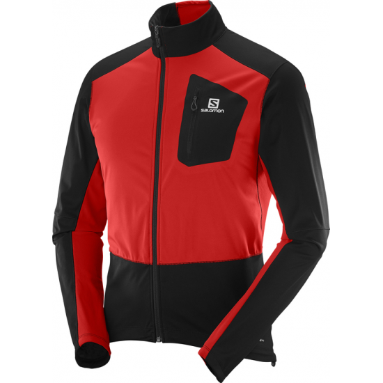 SALOMON distanču slēpošanas jaka Equipe Softshell red/black 