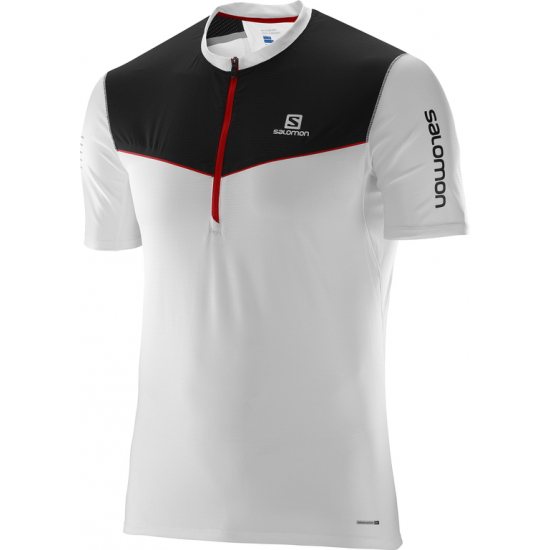 SALOMON krekls SS Fast Wing HZ Tee white/black 