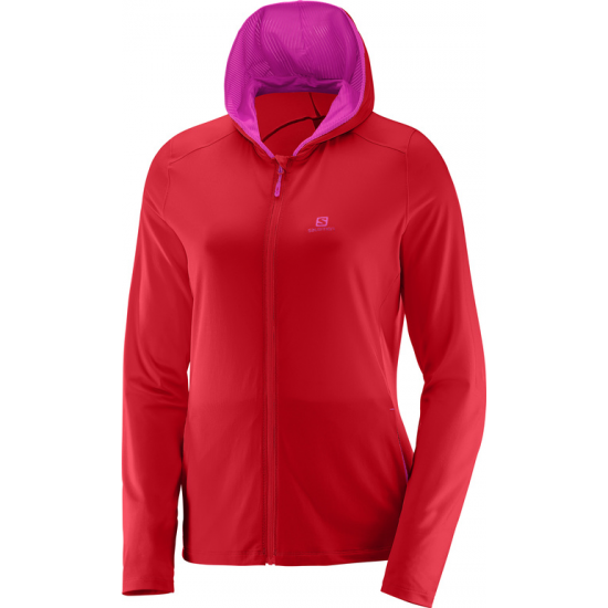 SALOMON jaka ar kapuci Comet Hoodie W red/violet 