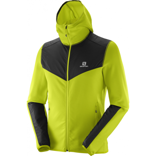 SALOMON jaka ar kapuci X Alp Mid Hoodie green/black 