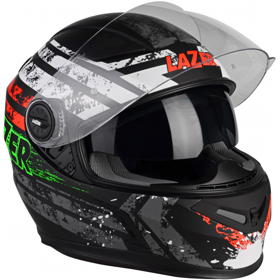 LAZER ķivere BAYAMO Splash black matt/white/red 