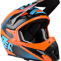 LAZER ķivere MX8 X Team Carbon black/blue/orange matt 