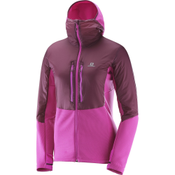 SALOMON jaka Drifter Air Mid Hoodie W pink/purple 