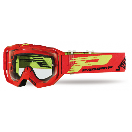 PROGRIP brilles 3303 Vista red w/clear 3310 w/XLens