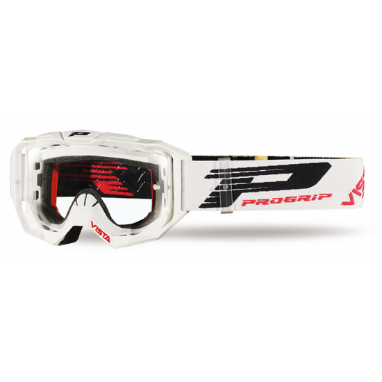 PROGRIP brilles 3303 Vista white w/clear 3310 w/XLens