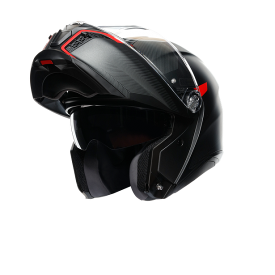 AGV ķivere Tourmodular Freequency matt gunmetal/red 