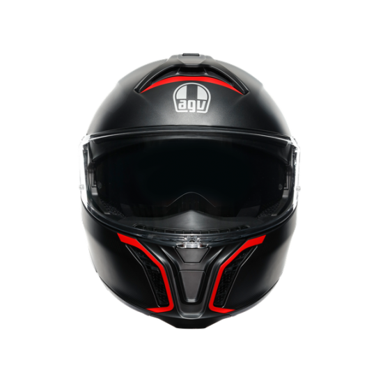 AGV ķivere Tourmodular Freequency matt gunmetal/red 