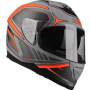 LAZER ķivere Rafale Hexa titan grey/red matt 