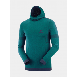 SALOMON jaka ar kapuci Outspeed Wool Hoodie green 