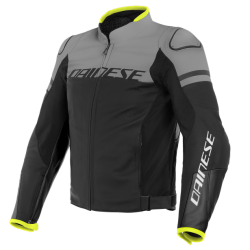 DAINESE ādas jaka Agile black/grey/yellow 