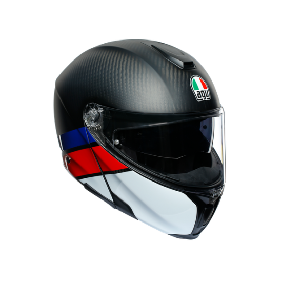 AGV ķivere Sportmodular Carbon red/blue 