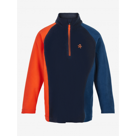 COLOR KIDS jaka Fleece Pulli orange/blue/dark blue 